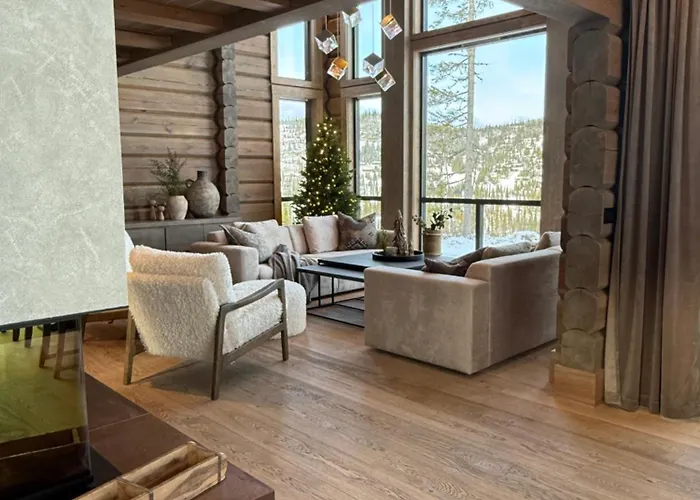 בית נופש New Exclusive - Panoramic View With In-out, Kvitfjell Varden *